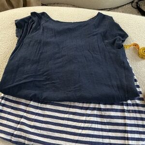 Skirt by Tommy Bahama Navy and White Striped